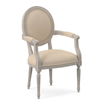 Chaise avec accoudoirs en tissu Dauphin