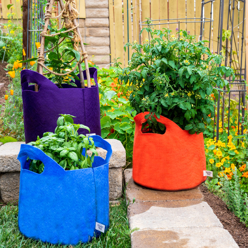 Jardinière en tissu Smart Pot®, Orange, 11,5 x 16 x 16