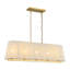 Lustre linéaire à 5 lumières en coton tissé Boho Island