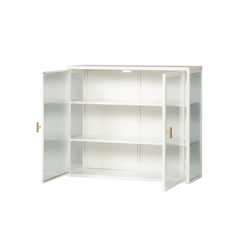 Armoire polyvalente en verre et métal de style minimaliste moderne pour divers décors