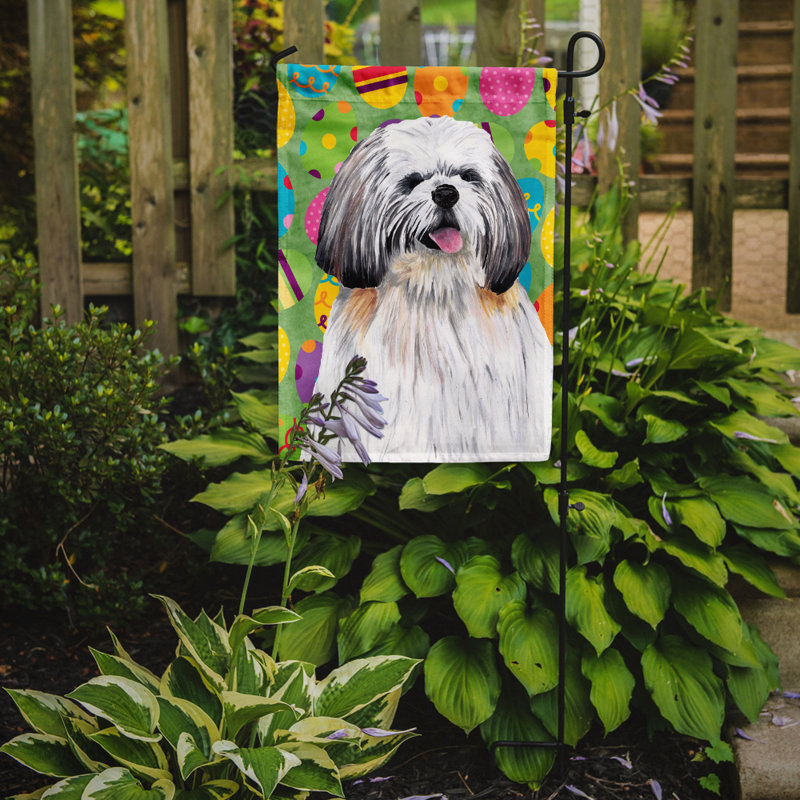 Drapeau de jardin Atara, Shih Tzu (noir et blanc)