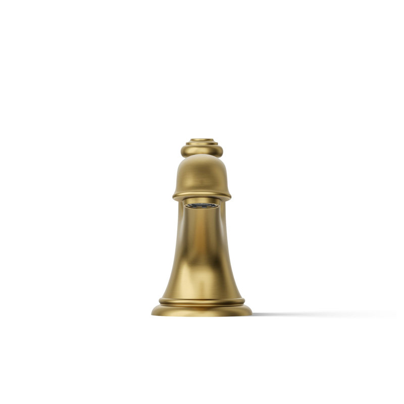Artifacts Bathroom Sink Spout with Bell Design, Vibrant Brushed Moderne Brass