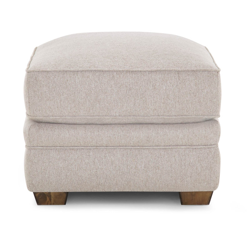 Mascoutah Upholstered Ottoman, Nickel 100% Polyester