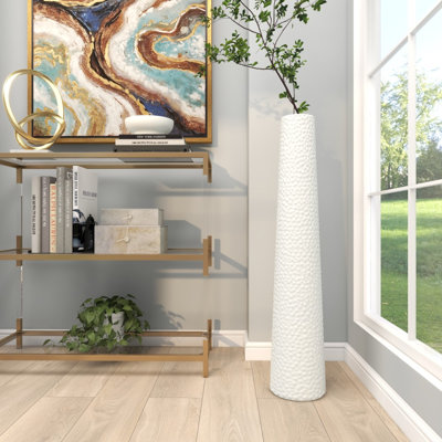 Akerra Ceramic Tall Decorative Vase with Bubble Texture