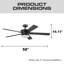 Ventilateur de plafond noir mat 52 po avec pales réversibles noir mat et gris Mule Elva