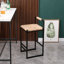 Ensemble de 2 tabourets de bar en jacinthe d'eau tissés avec chaises à hauteur de comptoir pour la cuisine, la maison et le bureau