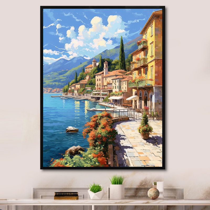 La Dolce Italian Beachside II - Italie, reproduction sur toile encadrée, H 32 po x l 24 po, Reproduction avec cadre flottant