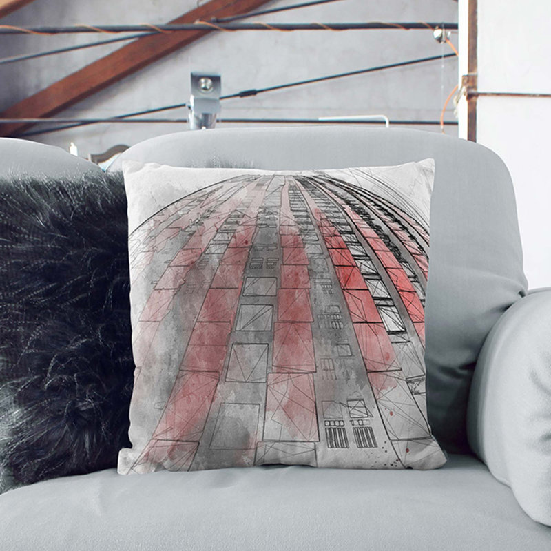 Square Throw Cushion, 40cm H x 40cm W x 15cm D