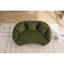 049s Curved Modern 2 Chenille Désossé, Modernisé, 3 Coussins, Convient aux espaces de vie compacts, Profil d'espace avec bureau décoratif, appartement, chambre d'amis et élégant