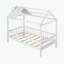 Lit simple en bois avec clôture-1281897302