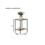 Ensemble de table rustique 3 pièces Table basse 1X Table de bout 2X Table de bout style minimaliste à deux couches avec finition naturelle (table incluse seulement)-121084997