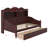 Retro Wooden Daybed Including Storage Drawers and Storage Headboard Shelves for Bedroom, Living Room and Guest Room-740576854