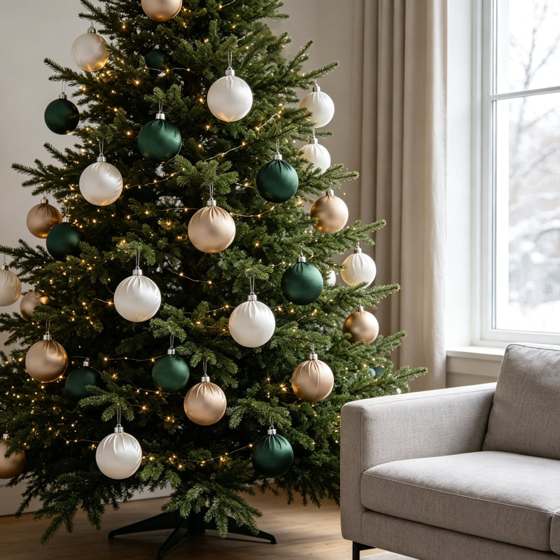 Ensemble de 12 boules de Noël en satin, incassables, de 6 cm (2,36 po), à suspendre au sapin pour décorer votre intérieur pendant les fêtes de fin d'année.