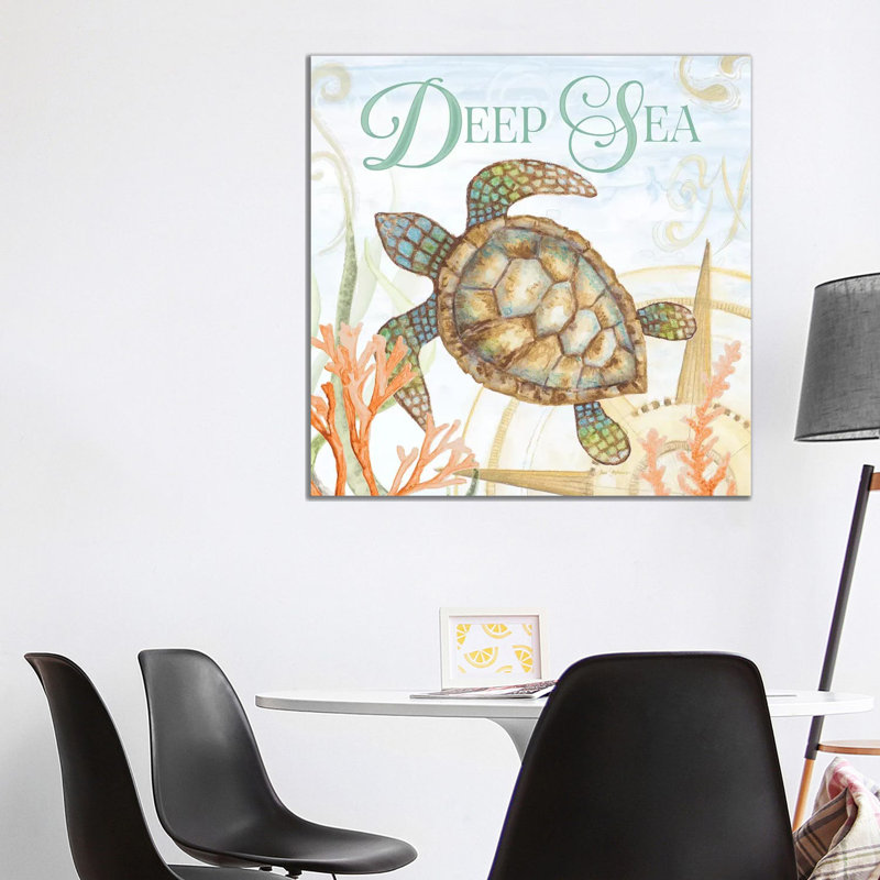 «Deep Sea» par Janice Gaynor - reproduction imprimée, Non mat, Toile tendue, H 37 po x l 37 po x P 1,5 po