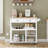 Kitchen Island Cart with Wheels & Drawers