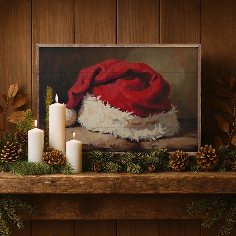 Chapeau de père Noël, H 10 po x l 16 po