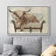 Animaux, vache des Highlands sur canapé - Cozy rustique, décor de ferme neutre sur toile-94585979-94585976