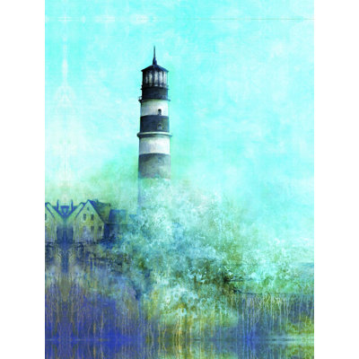 " Bluewash Lighthouse " Painting Print
