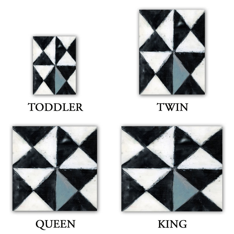 Geometric Shapes Duvet Cover, 1 King Duvet Cover + 2 King Shams