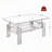 Rectangle Coffee Table with Tempered Glass Top
