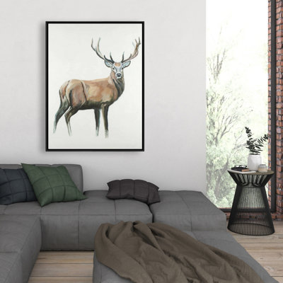 Deer Print On Canvas