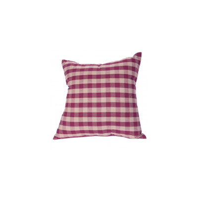 Check Plaid Cotton Throw Pillow