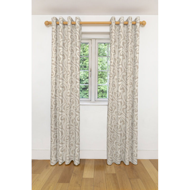 Holoman Blackout Curtain Pair, Width 167 x Drop 182cm, Stone Beige