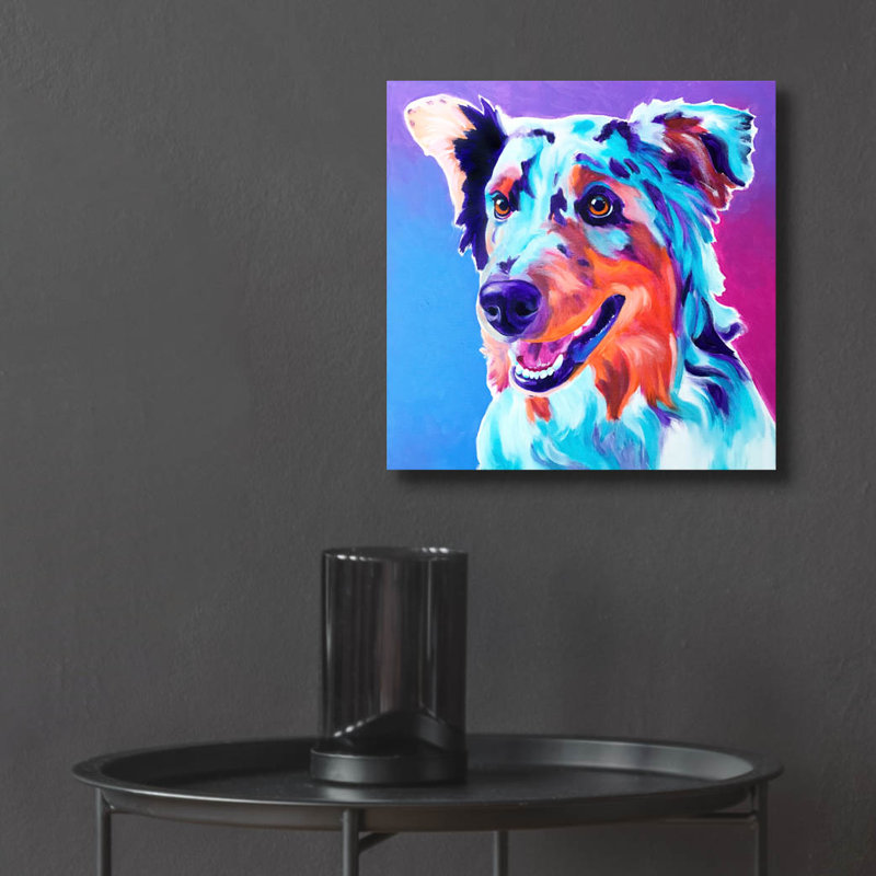 «Aussie - Pepper» par Dawg Painter, H 12 po x l 12 po x P 0,13 po