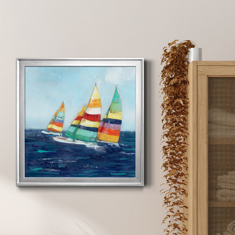 Wind Wind - Peinture sur toile encadrée, Toile encadrée argentée, H 30,5 po x l 30,5 po x P 1,5 po