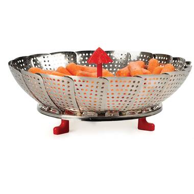 Fox Run Brands 5'' Silicone Steamer Basket with 8.5'' Diameter