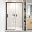 Porte de douche coulissante simple sans cadre de 44 à 48 po x H 74 po avec verre trempé de 5/16 po-124488402-125950956