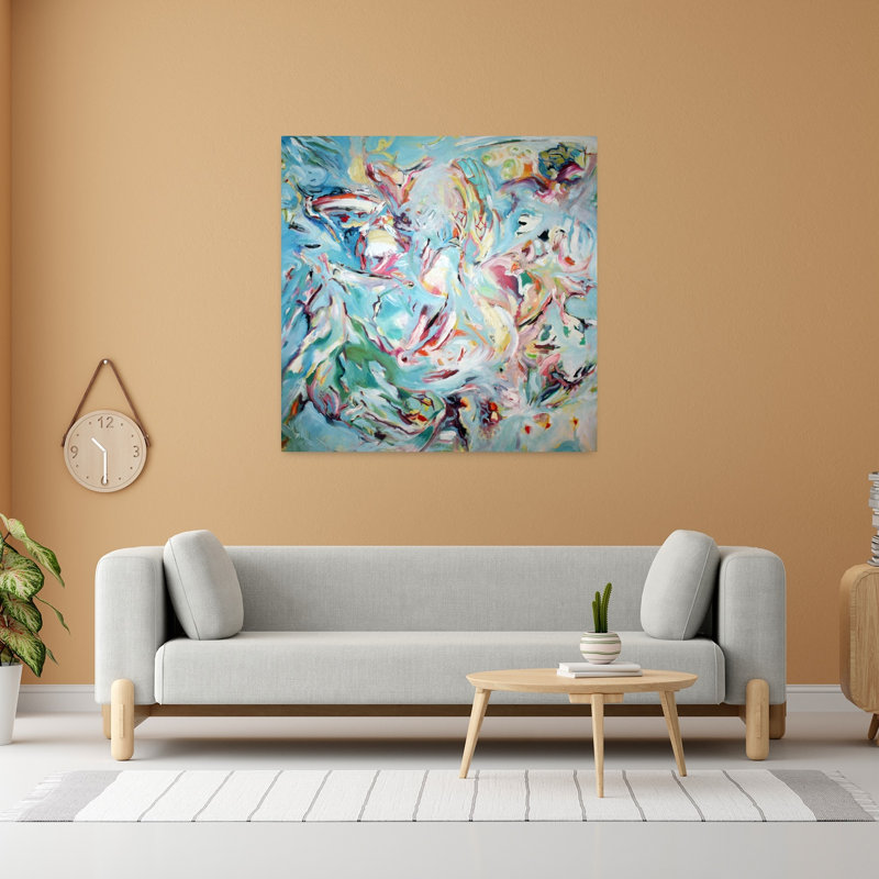 Art contemporain contemporain, paysage contemporain, H 48 po x l 48 po