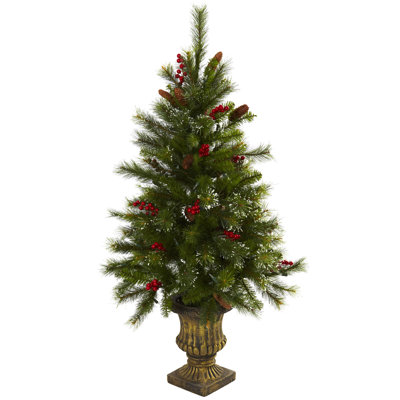 48' H Lighted Artificial Pine Christmas Tree