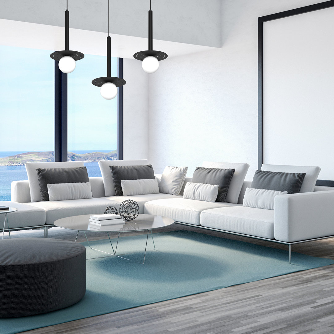 Futura 3 - Light Matte Black Kitchen Island Pendant