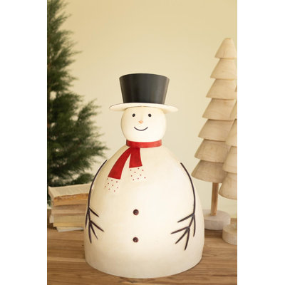 PAINTED METAL SNOWMAN