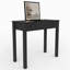 Bureau de coiffeuse multifonctionnel avec éclairage réglable à 3 niveaux avec miroir de rangement rabattable 15,75 po Table de maquillage profonde 2 tiroirs 3 boîtes de rangement amovibles Bureau de bureau compact noir