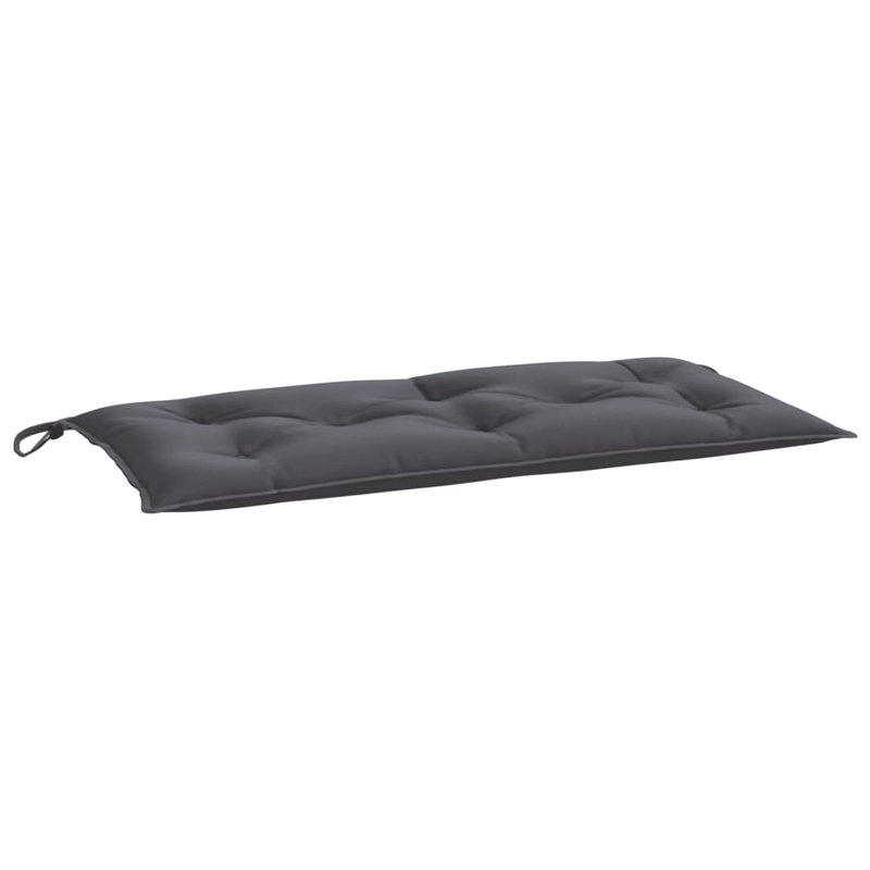 Garden Bench Cushion Set of 2 Anthracite Outdoor Patio Bench Cushions, Polyester - Anthracite, 39.4" H x 19.7" W x 2.8" D