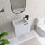 Meuble-lavabo simple mural 22 po Creedan - Portes à fermeture douce et plateau en céramique-279574461