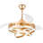 Orren Ellis 42" DIY Shade Gold Modern Ceiling Fan with Lights and Remote, Quiet and Reversible DC Motor Ceiling Fan-304772253