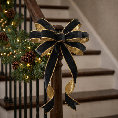 1"X10Y Velvet With Metallic Dupion Backing Ribbon