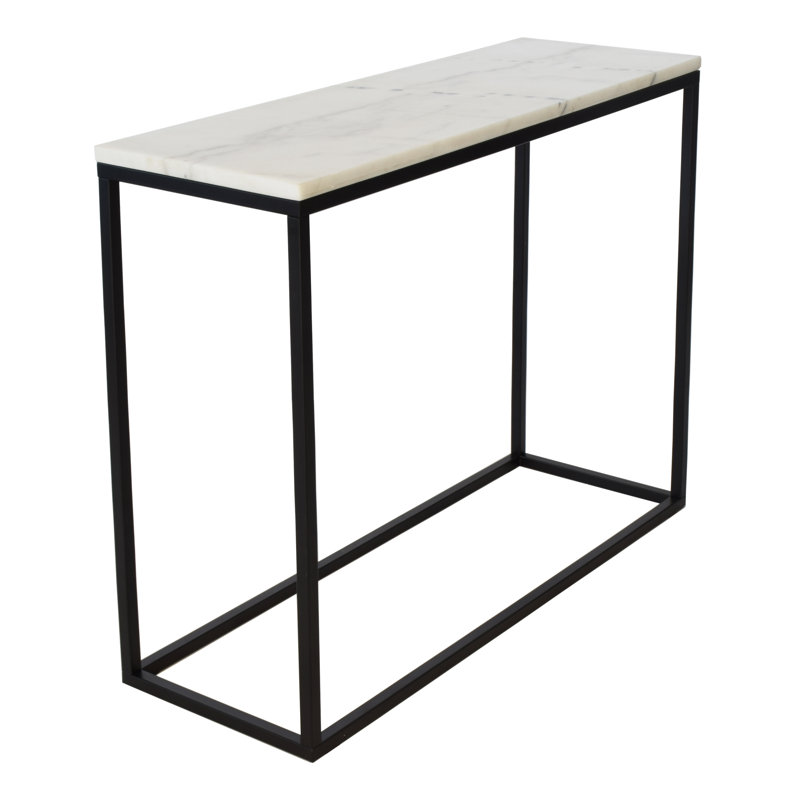 100cm Console Table, White, Black