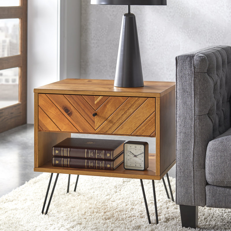 Table de bout en épingle à cheveux de 23,75 po de hauteur Jamesthomes