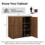 Buffet décoratif avec rangement, buffet cannelé avec tablettes réglables-1457323248