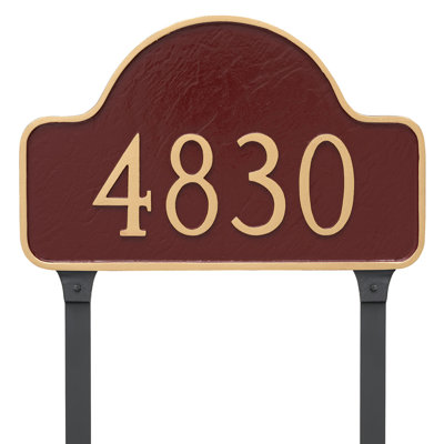 Enseigne d’adresse pour pelouse sur 1 ligne