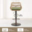 Ensemble de 2 tabourets pivotants, chaises de hauteur réglable avec repose-pieds pour la cuisine ou la salle à manger,-882439560