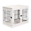 Petite table de bout pour cage de chien, 2 côtés verrouillables, pour chenil de chiot d'intérieur