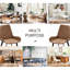 Chaises de salle à manger Modern Brown - Pieds en métal épais pour une durabilité ergonomique-1426256592-1426256594