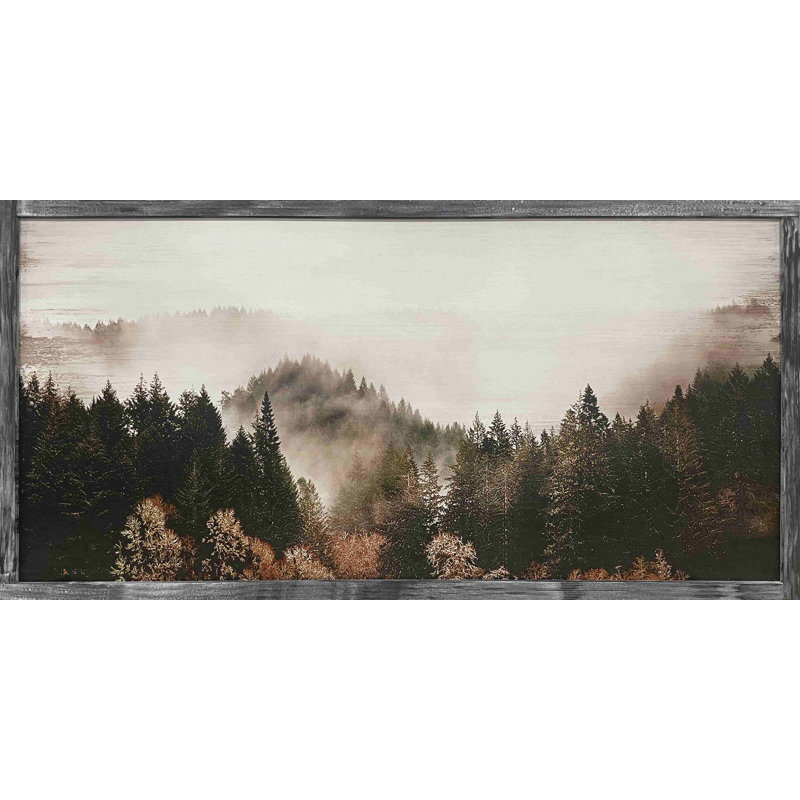 «Autumn's Distant Pine Forest» sur toile, H 24 po x l 48 po x P 1,5 po