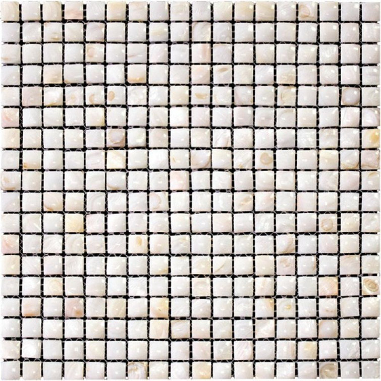 12" X 12" Textured Natural Shell Mosaic Tile