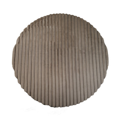 Nickole Collection Taupe Ultra Soft Ribbed Faux Fur Area Rug